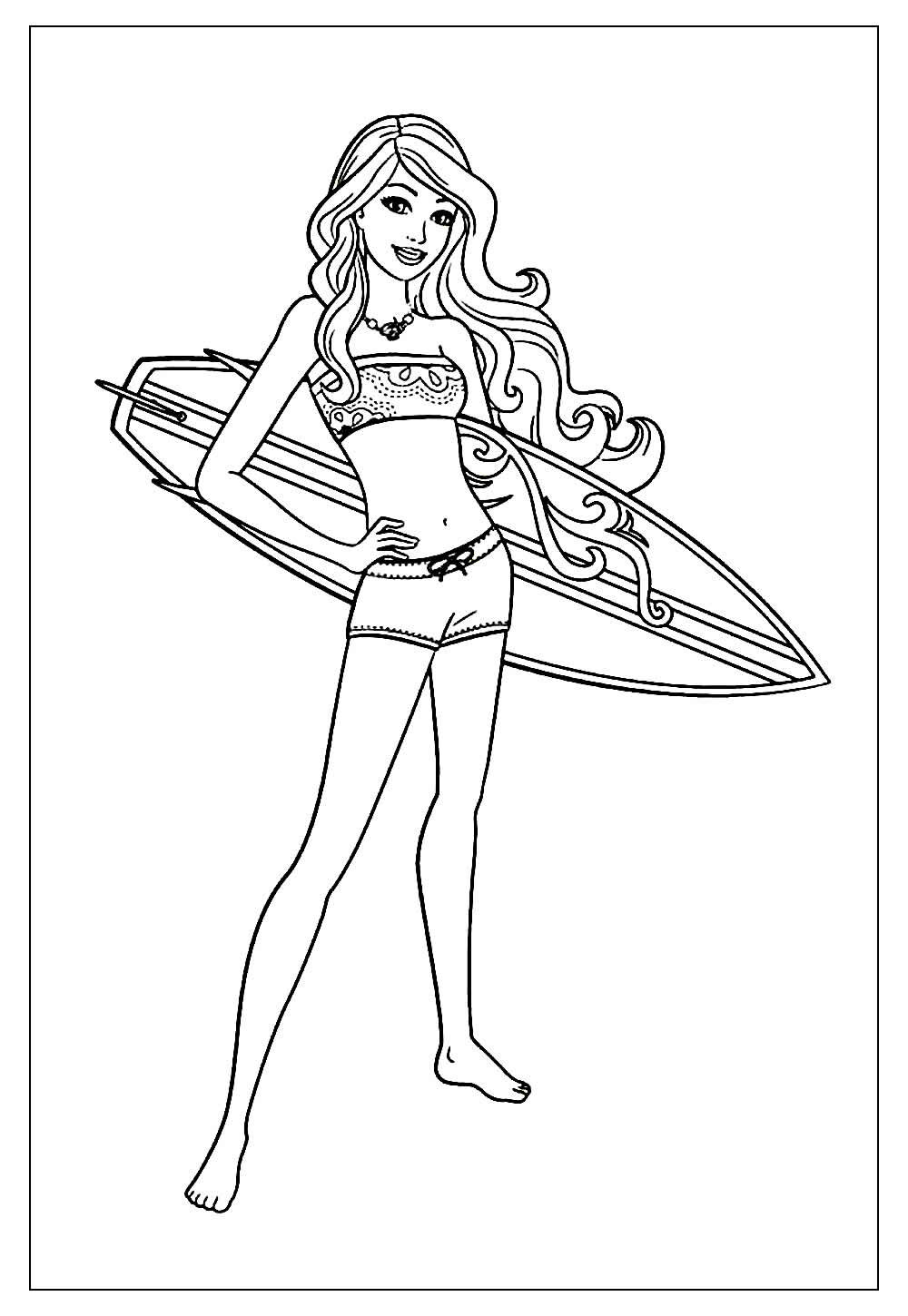 Desenho da Barbie para Colorir