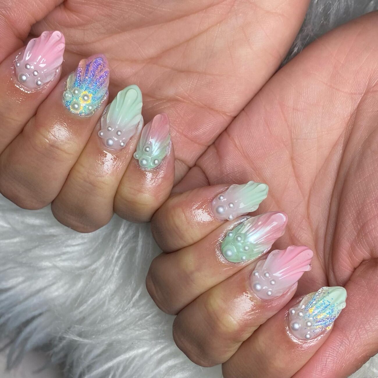 mermaid nail decoration