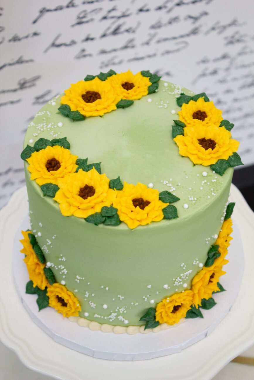 Sunflower Decorated Cake