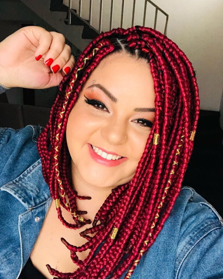 Box Braids Vermelho