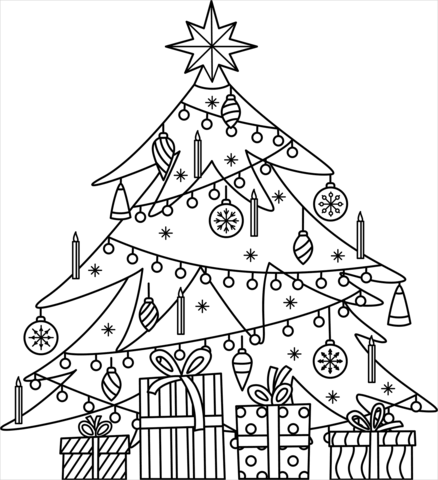 Christmas Tree to Color