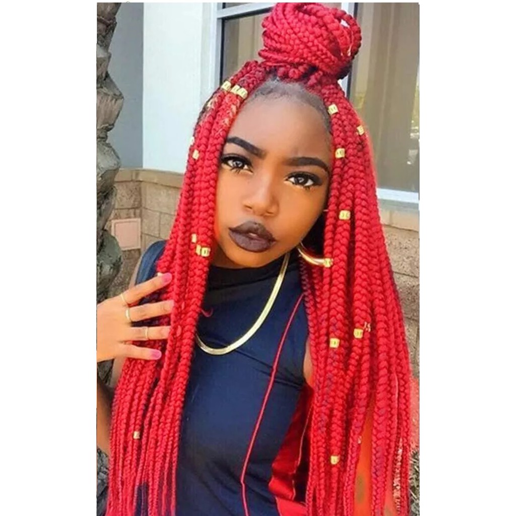 Box Braids Vermelho