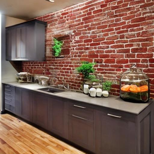 Wall Decoration with Bricks