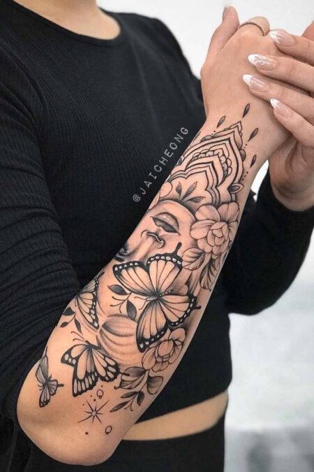 tatuagem-feminina-floral