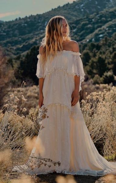 Vestido De Noiva Hippie Boho Curto