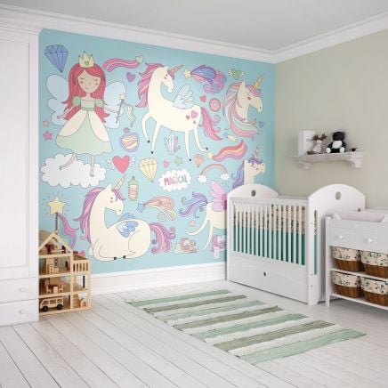 unicorn themed baby room