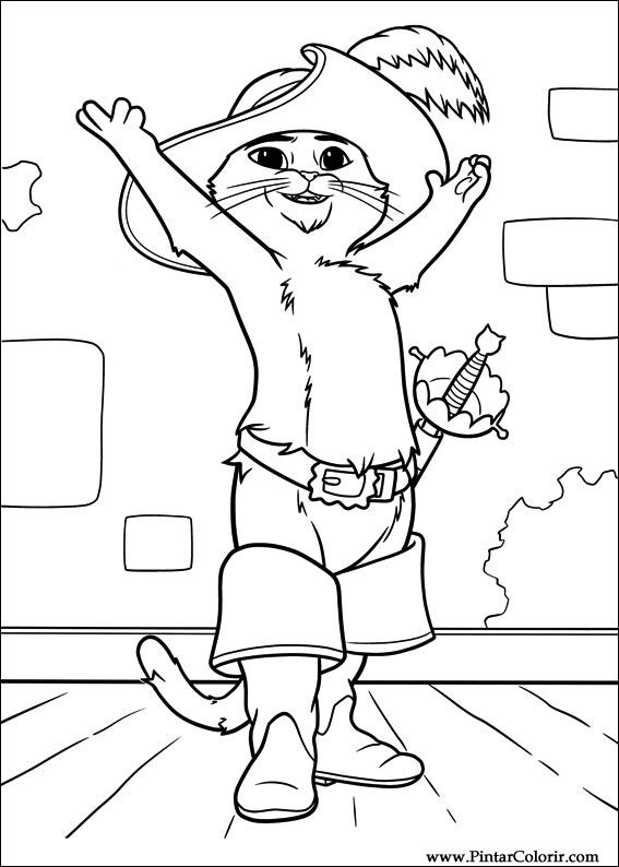 Web Stories40 Desenhos Do Gato De Botas Para Colorir Facil De Baixar