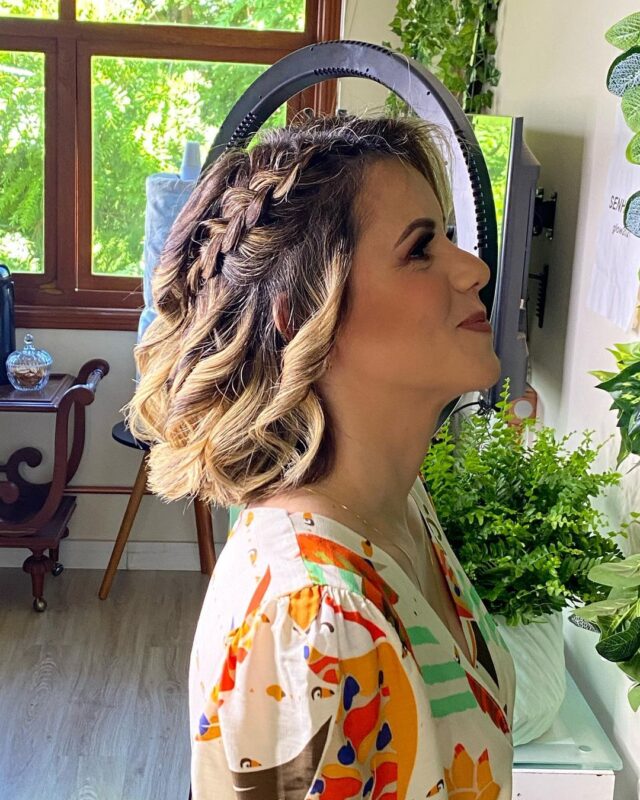 penteado madrinha cabelo curto