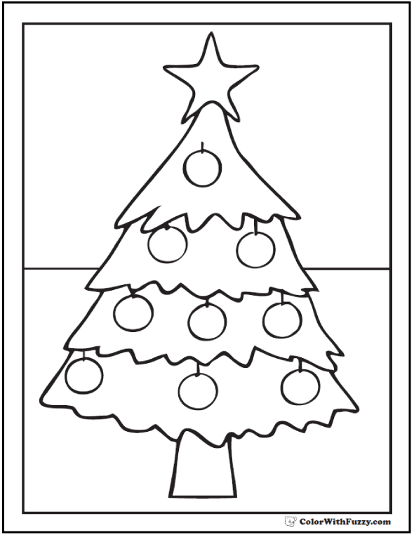 Christmas Tree to Color