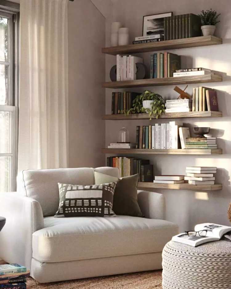 decoracao-com-livros-na-sala