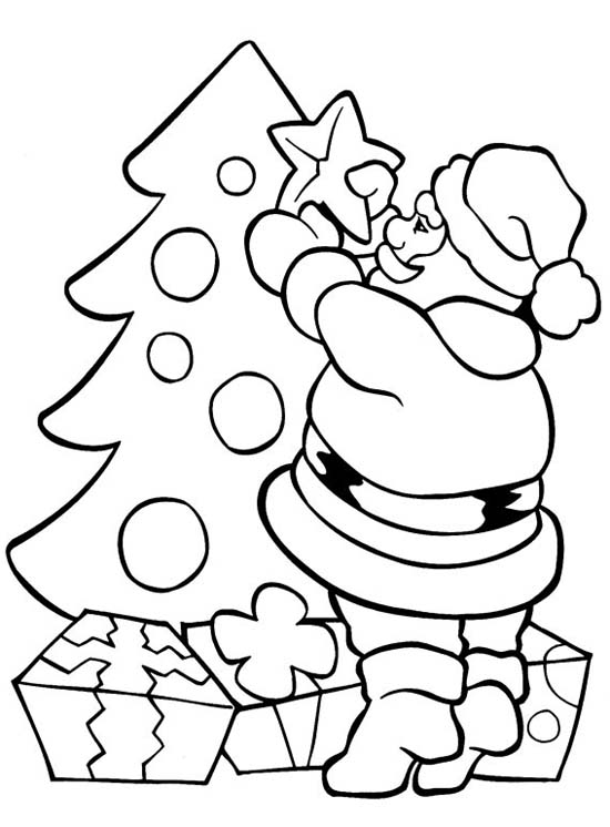 Papai Noel para Colorir