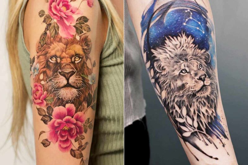 female lioness tattoo