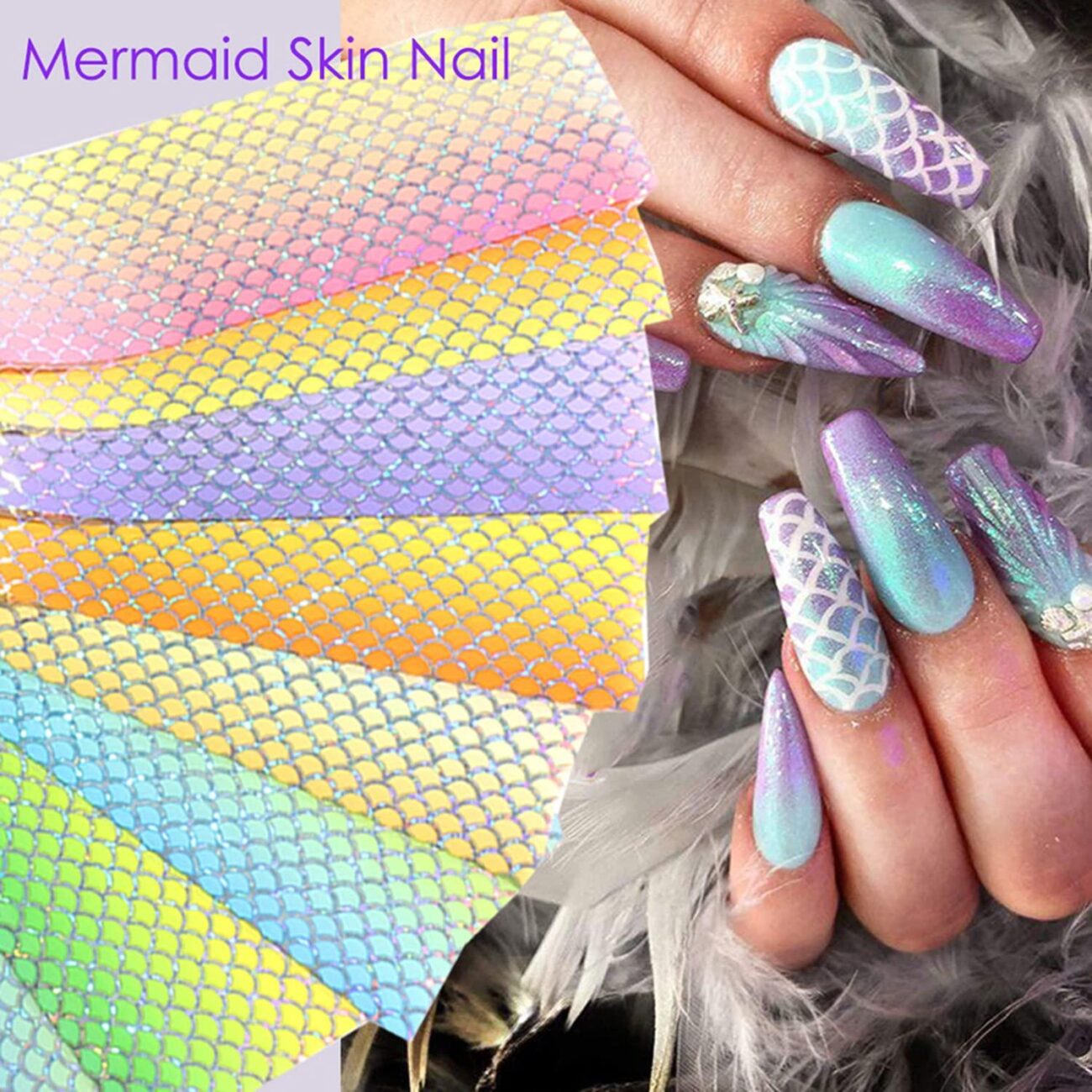 mermaid nail decoration