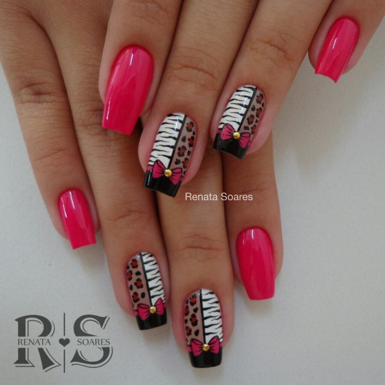 Unhas Decoradas Zebra E Onça