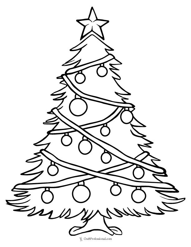 Christmas Tree to Color