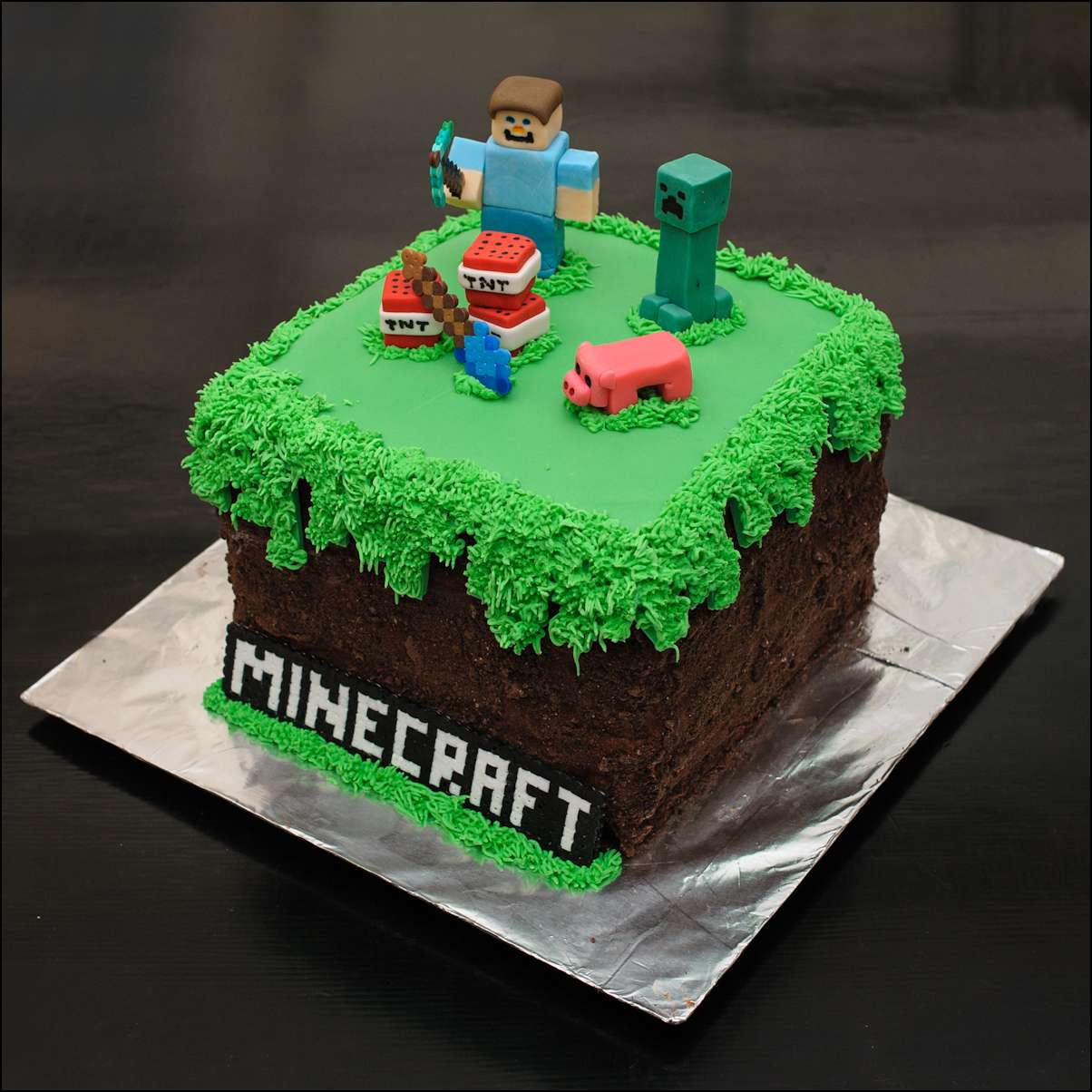 Bolo Decorado Minecraft