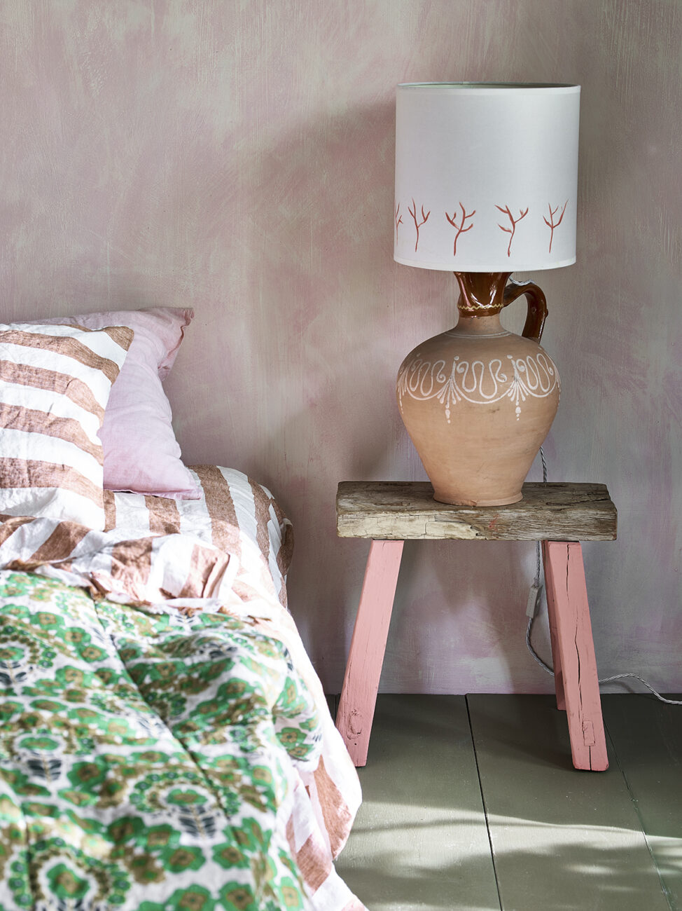 Pink adult bedroom decoration