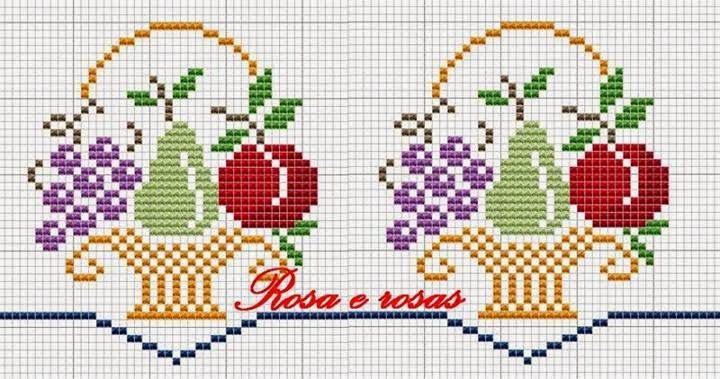 Modelos de Graficos Frutas Em Ponto Cruz