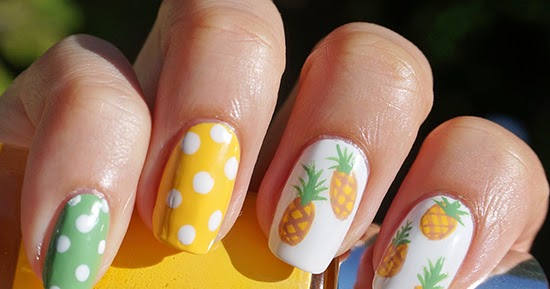 Pineapple Decorated Nail