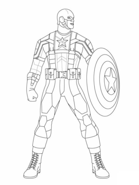 desenho-para-colorir-capitao-america