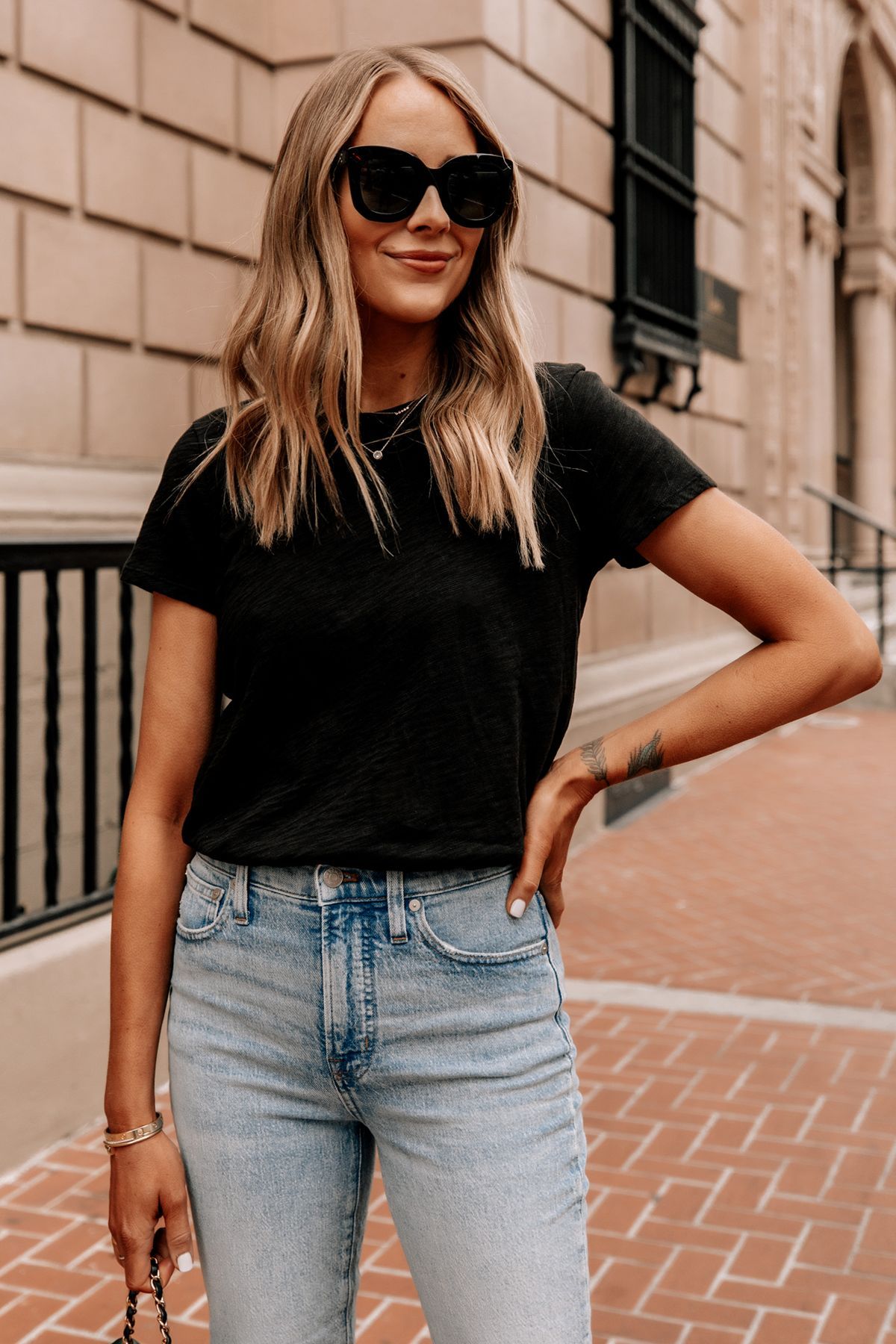 Fashion Look with Women's Black T