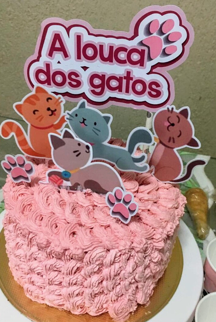 Bolo Decorado Gatinhos