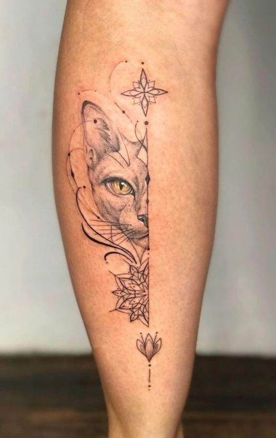 Tatuagem Feminina Gato