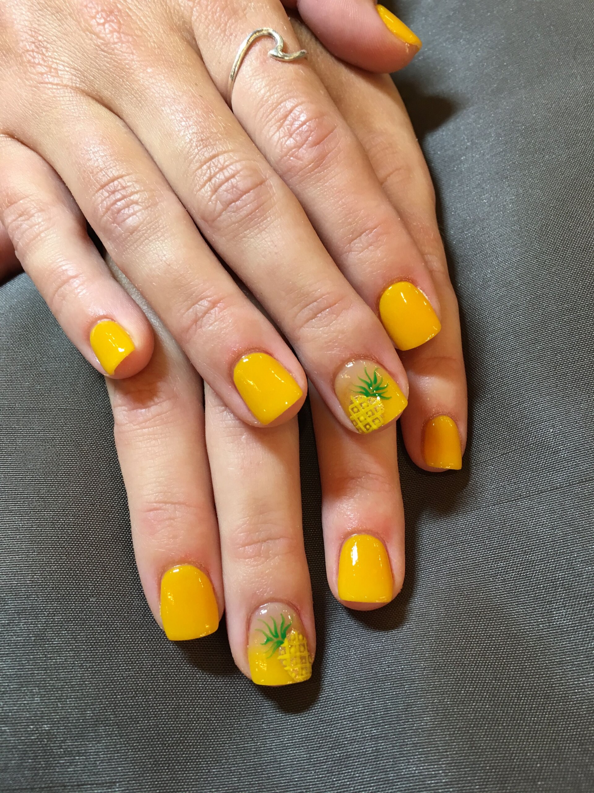 Pineapple Decorated Nail