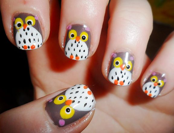 Owl Decorated Nail