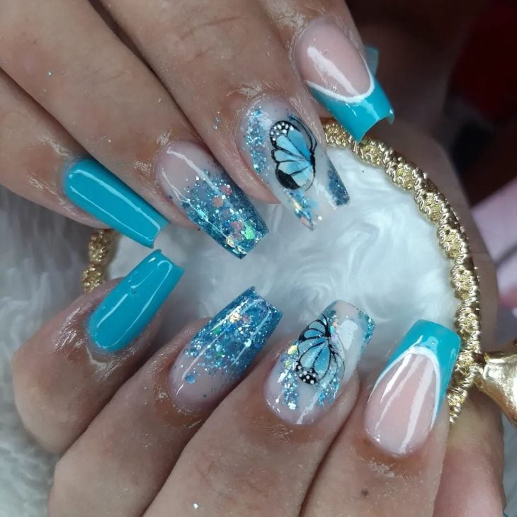 unhas em gel decoradas