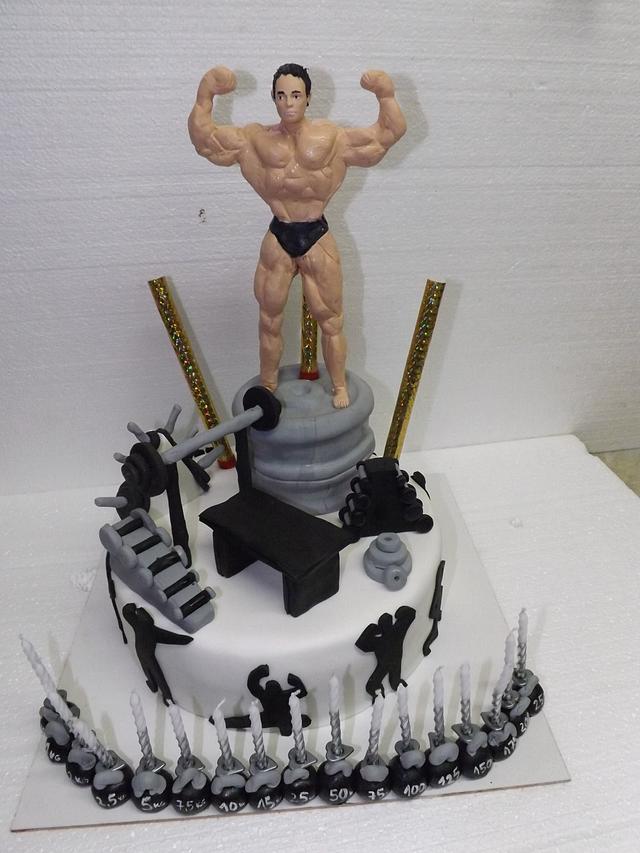 Bodybuilding Decorated Cake