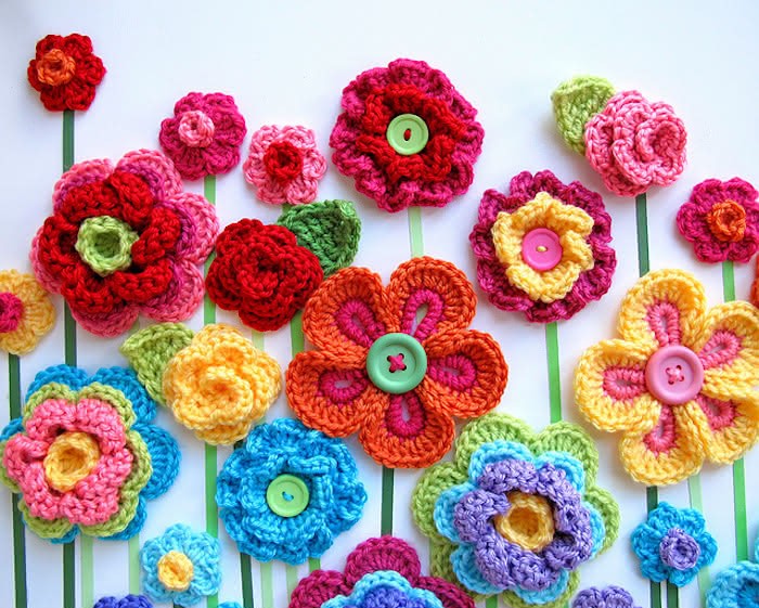 Flores De Croche Para Aplicacao