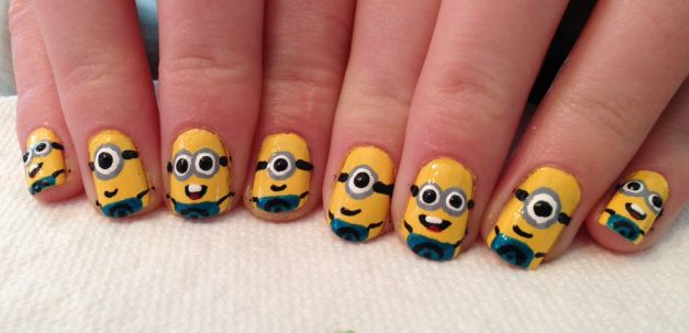 Minions Decorated Nail