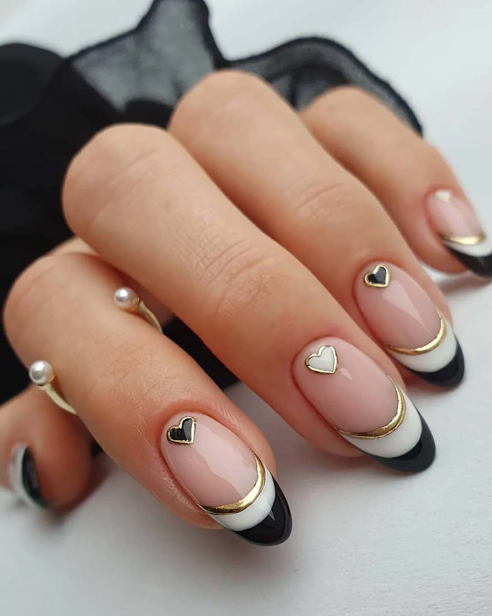 unhas-decoradas-bege-e-preto