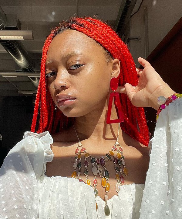 Box Braids Vermelho