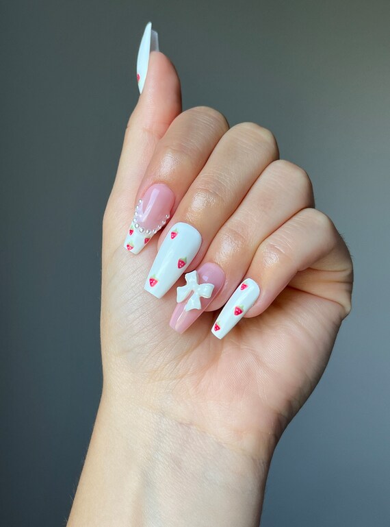 Strawberry Shortcake Nail Art