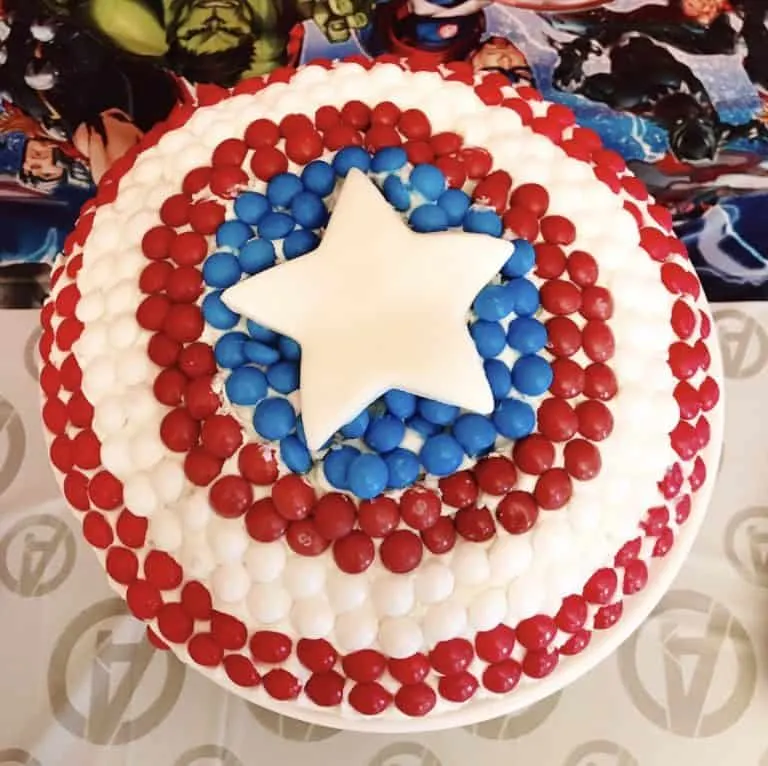 Captain America Decorated Cake