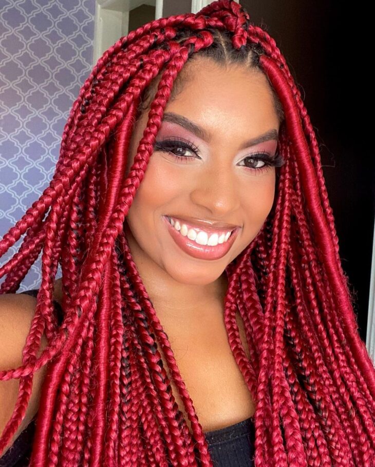 Box Braids Vermelho