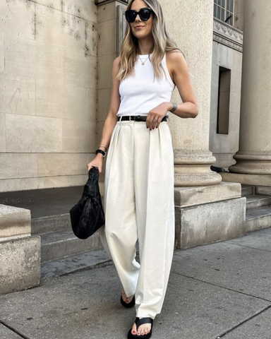 Fashion Look with women's white tank top