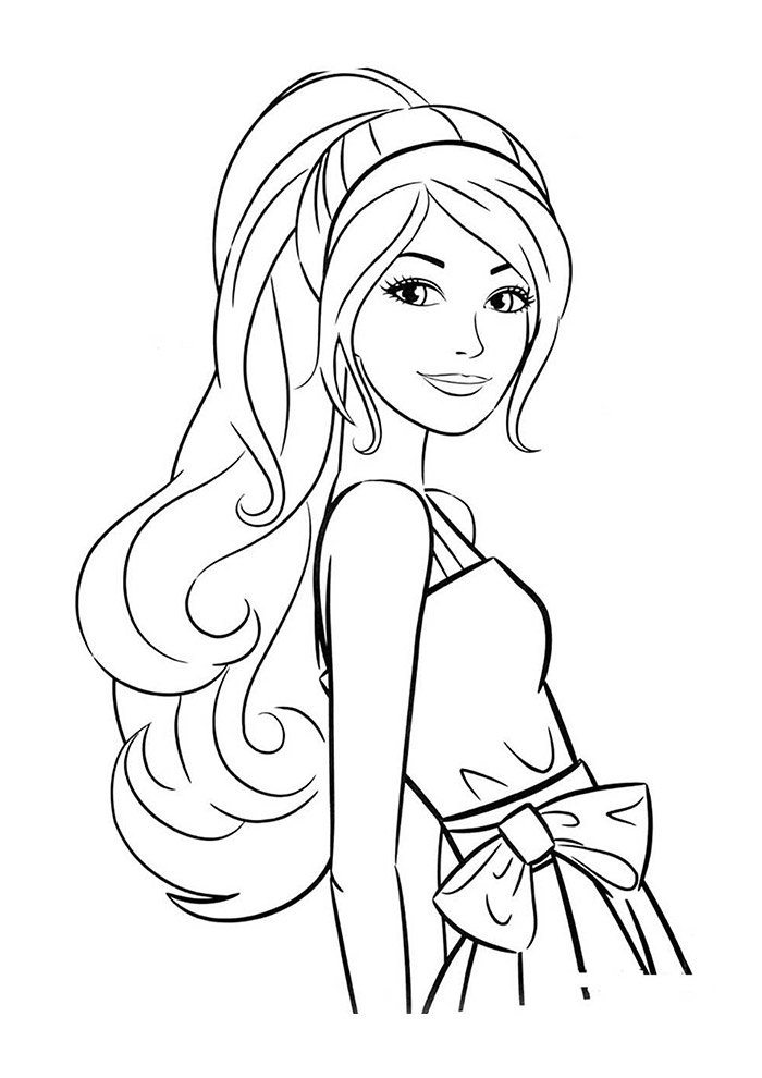 Desenho da Barbie para Colorir