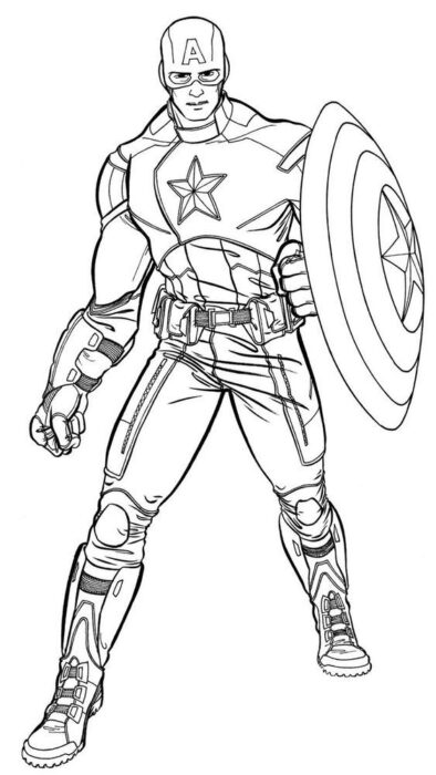 desenho-para-colorir-capitao-america