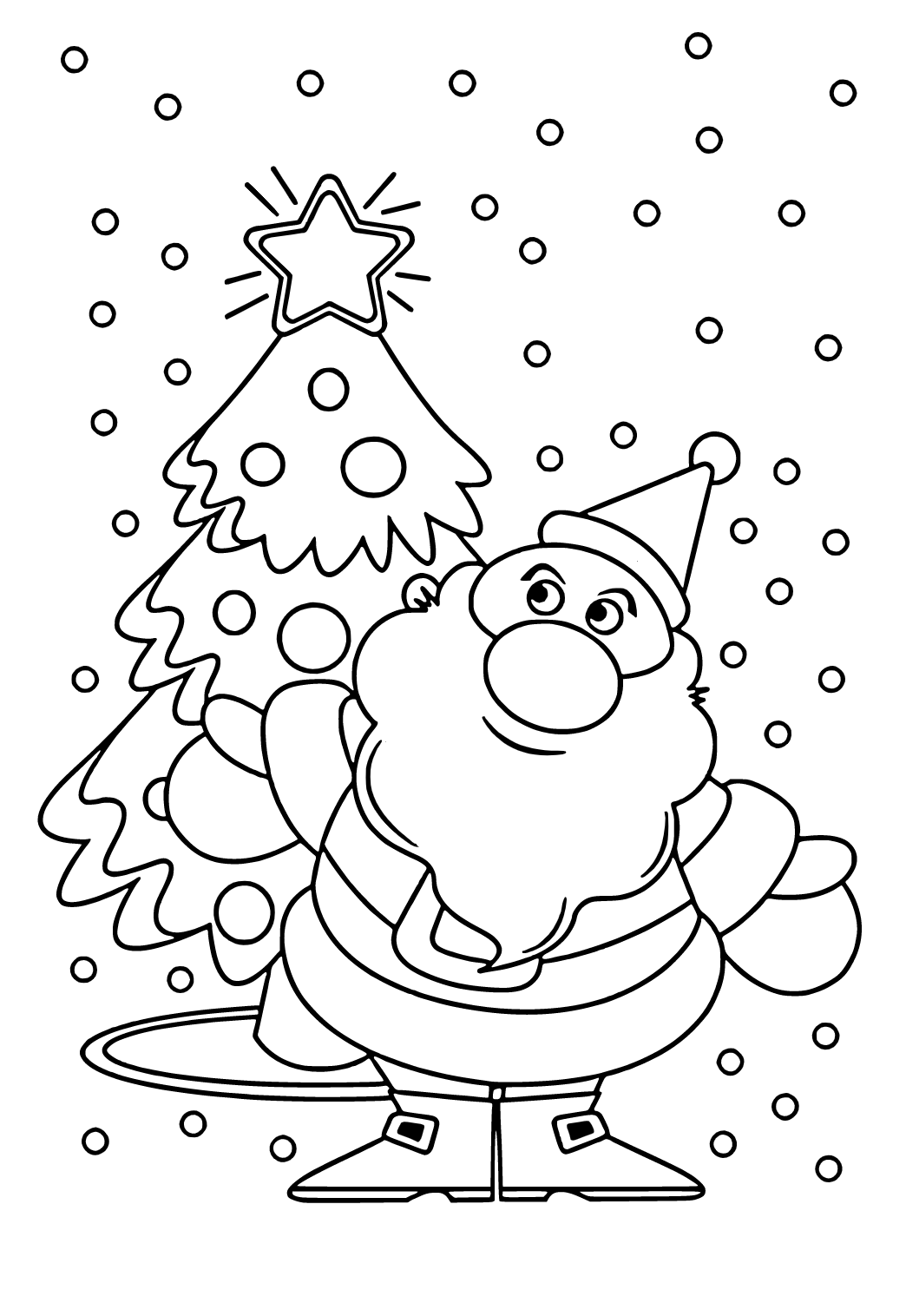 Papai Noel para Colorir