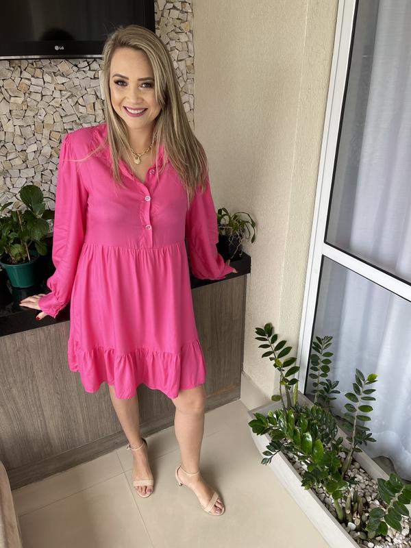 Look com Vestido Manga Longa