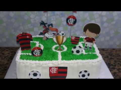 Bolo Decorado Campo Futebol