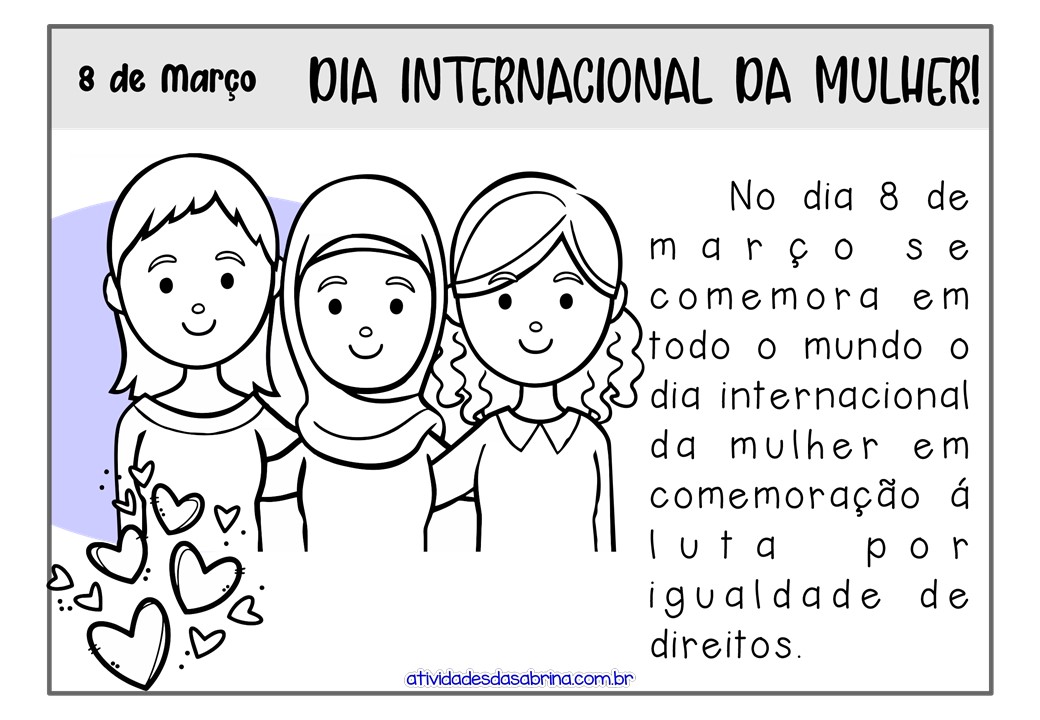 dia da mulher atividades