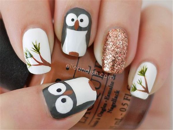 Owl Decorated Nail