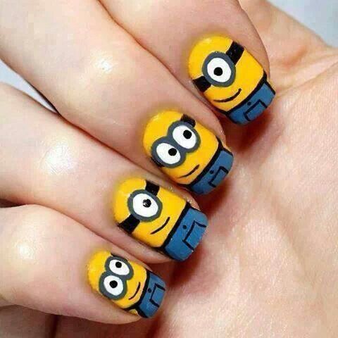 Minions Decorated Nail