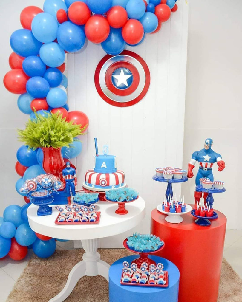 Bolo Decorado Capitao America