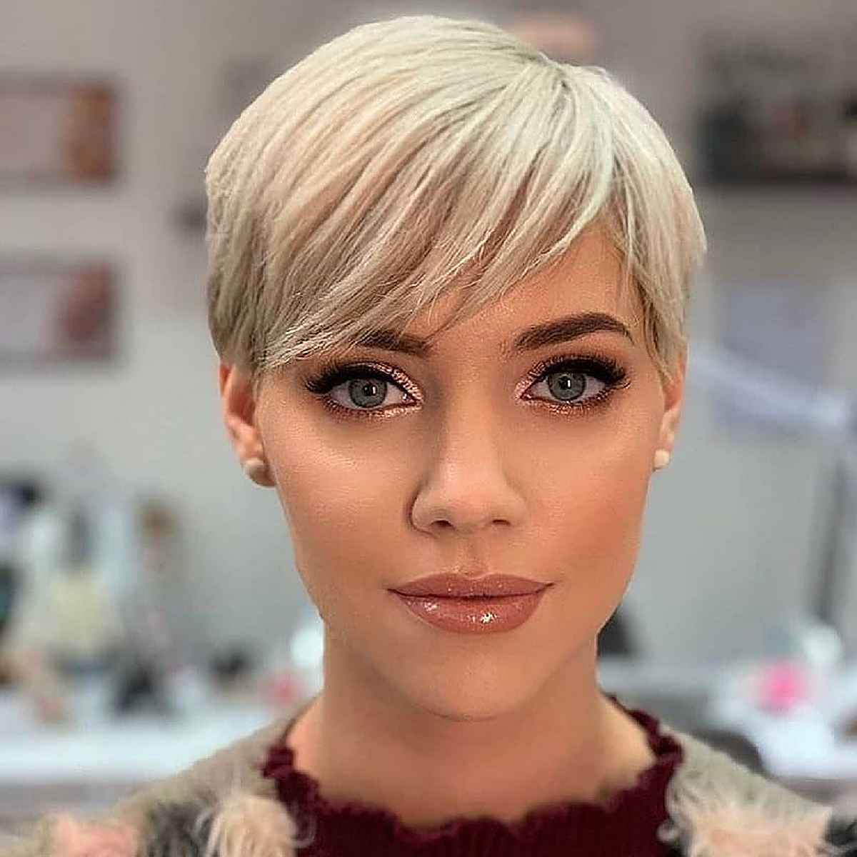 Short Hair With Side Bangs