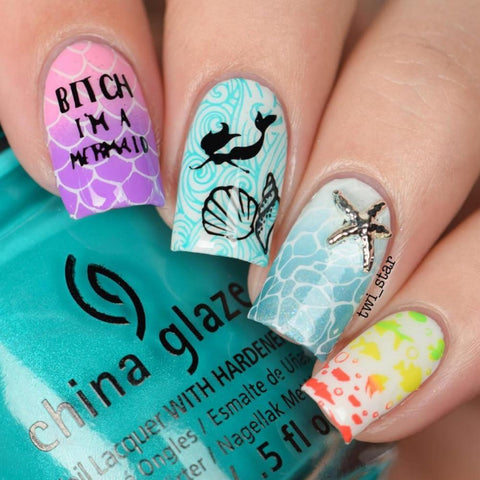 mermaid nail decoration